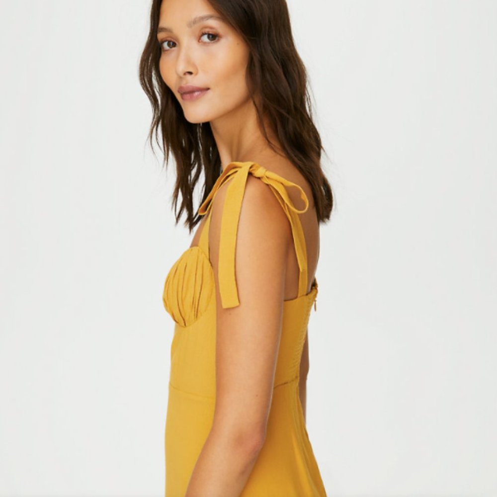 SOLD. Aritzia Wilfred Free Cammy Dress Cairo Gold - Picture 4 of 8